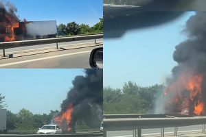 page 2 - Incendiu pe A1! TIR cuprins de flăcări