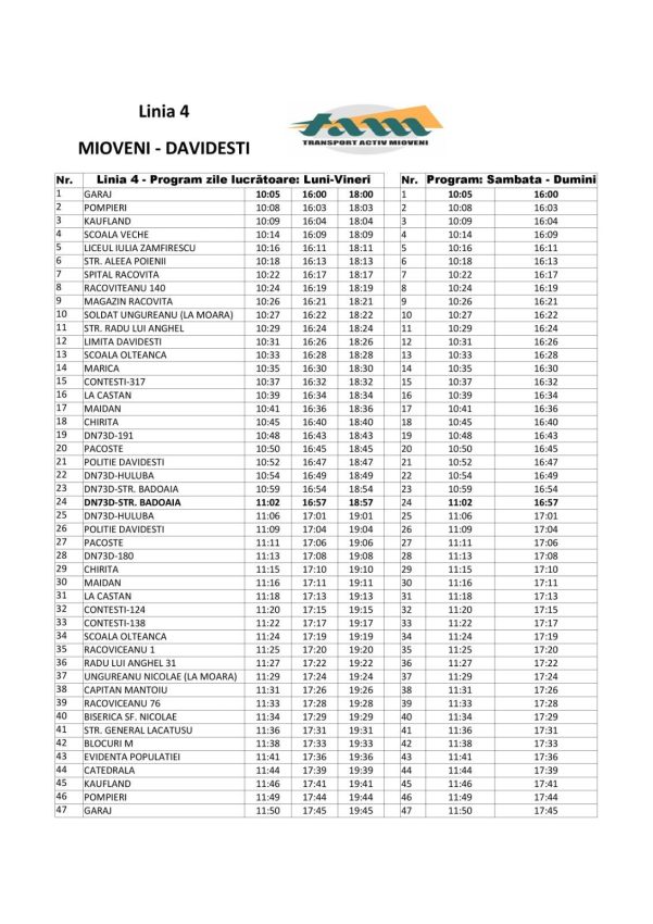 511006120 1028224072846717 4277202181763390784 n - Mioveni: Noul program de circulație al autobuzelor, cu curse extinse și ore ajustate 
