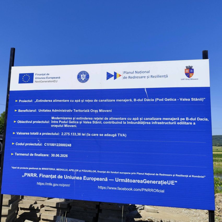 Atenție, șoferi!Au început lucrările pe Bulevardul Dacia 2 Sursă foto: FB Primăria Orașului Mioveni.