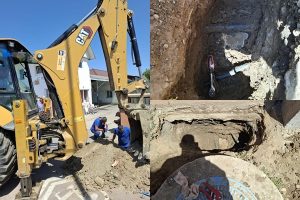 page 1 - Branșament de apă ilegal, descoperit la o spălătorie auto din Topoloveni