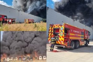 page 3 - (VIDEO) Incendiu violent la un depozit de pe A1