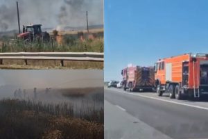 page 2 - ACUM! Incendiu de vegetație uscată pe A1