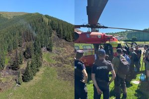 page 3 - (Video) A doua zi de intervenţie pentru stingerea incendiului din zona Berevoiul Mare