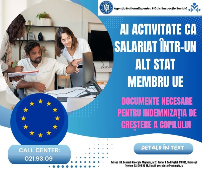 Indemnizația pentru creșterea copilului: ce acte trebuie depuse dacă ai lucrat în străinătate 1 Sursă foto: FB Agenția Națională de Plăți și Inspecție Socială