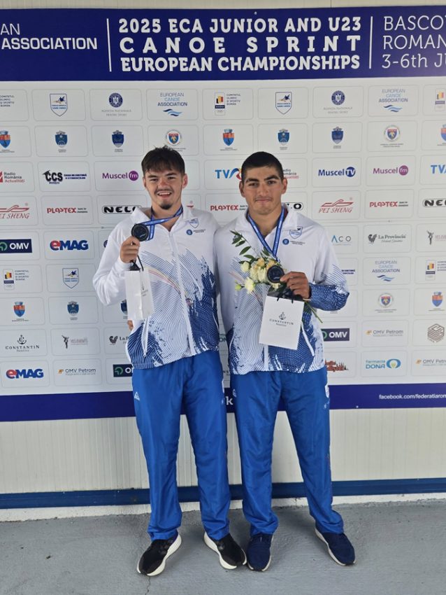 România, din nou pe podium! Bronz la C2 U23 – 500 m la Europenele de la Bascov 2 Sursă foto: FB Federaţia Română de Kaiac Canoe.