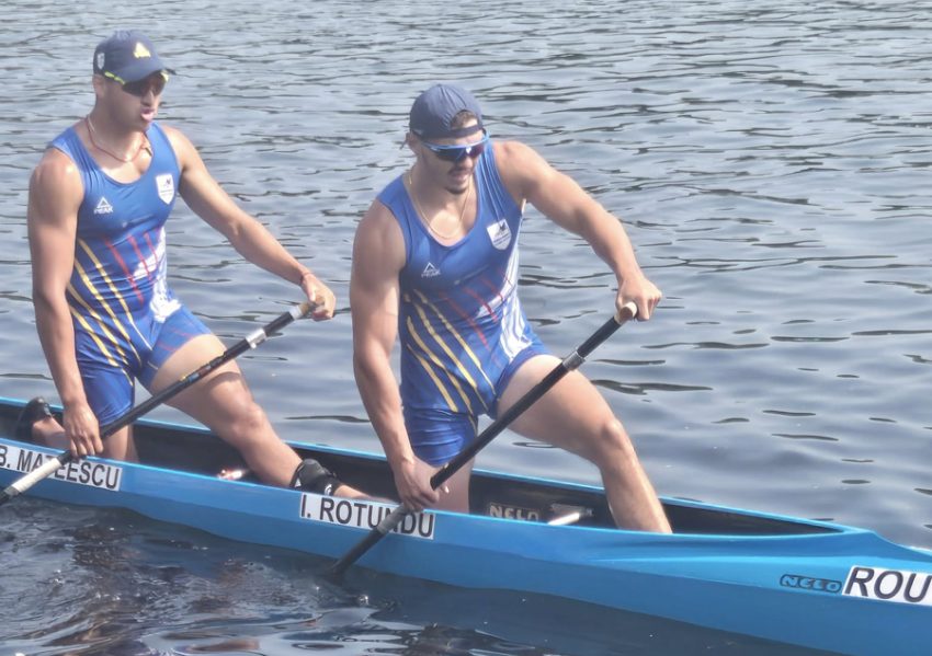 Ioan Rotundu și Braulio Flores Mateescu Sursă foto: FB Federaţia Română de Kaiac Canoe.