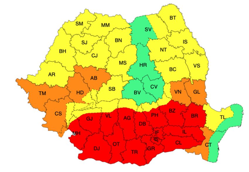 Sursă foto: screenshot meteoromania.ro