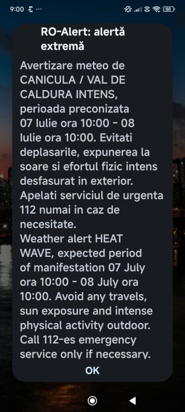 Cod roșu de caniculă în Argeș. A fost emis mesaj RO Alert! 1 cod rosu de canicula