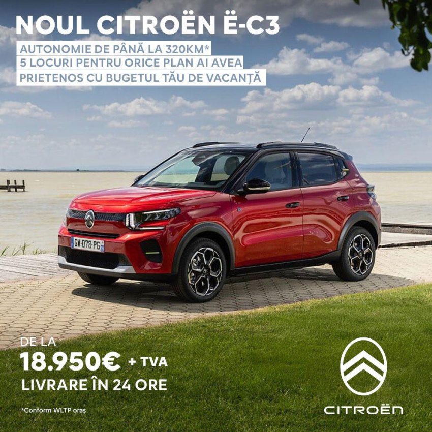Eurial Pitești prezintă noul Citroen Ë-C3. Pregătit pentru orice provocare! 1 Citroen C3 la Eurial Pitești