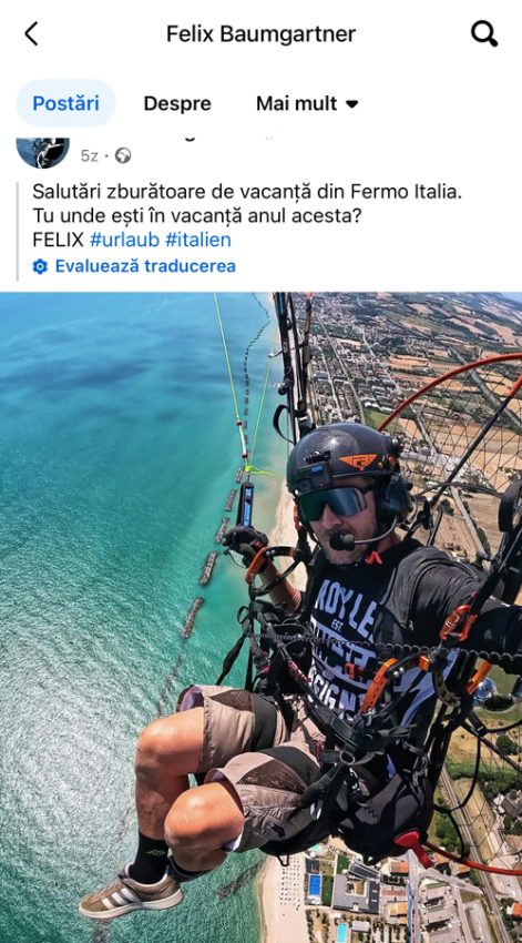 Doliu în lumea sportului extrem: a murit Felix Baumgartner, partenerul Mihaelei Rădulescu 2 felix 1 - Doliu în lumea sportului extrem: a murit Felix Baumgartner, partenerul Mihaelei Rădulescu