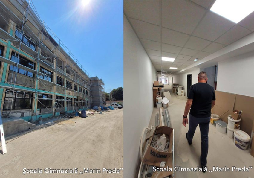 Atenție, părinți! Primarul Cristian Gentea a verificat stadiul lucrărilor de la „Ion Pillat” și „Marin Preda” 3 Sursă foto: FB Cristian Gentea.