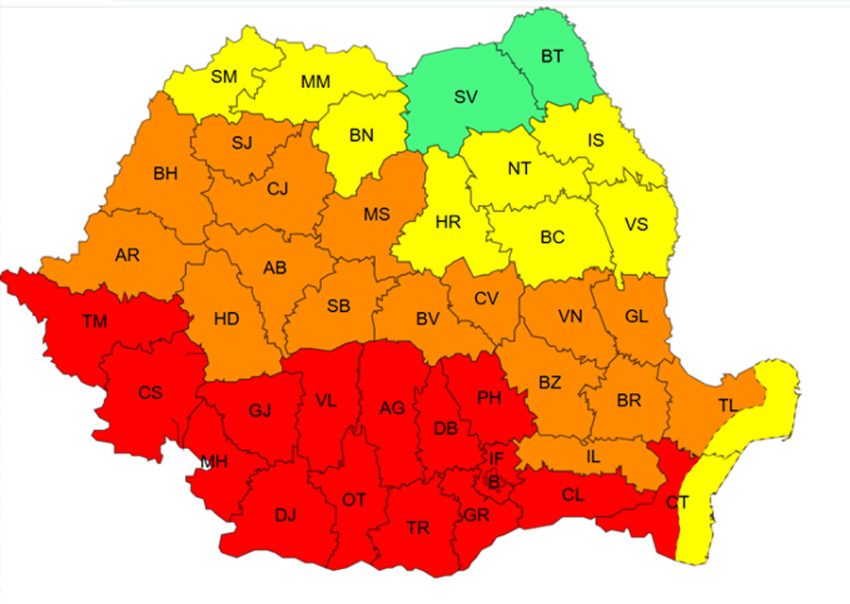 cod rosu sambata si duminica Sursă foto: screenshot meteoromania.ro