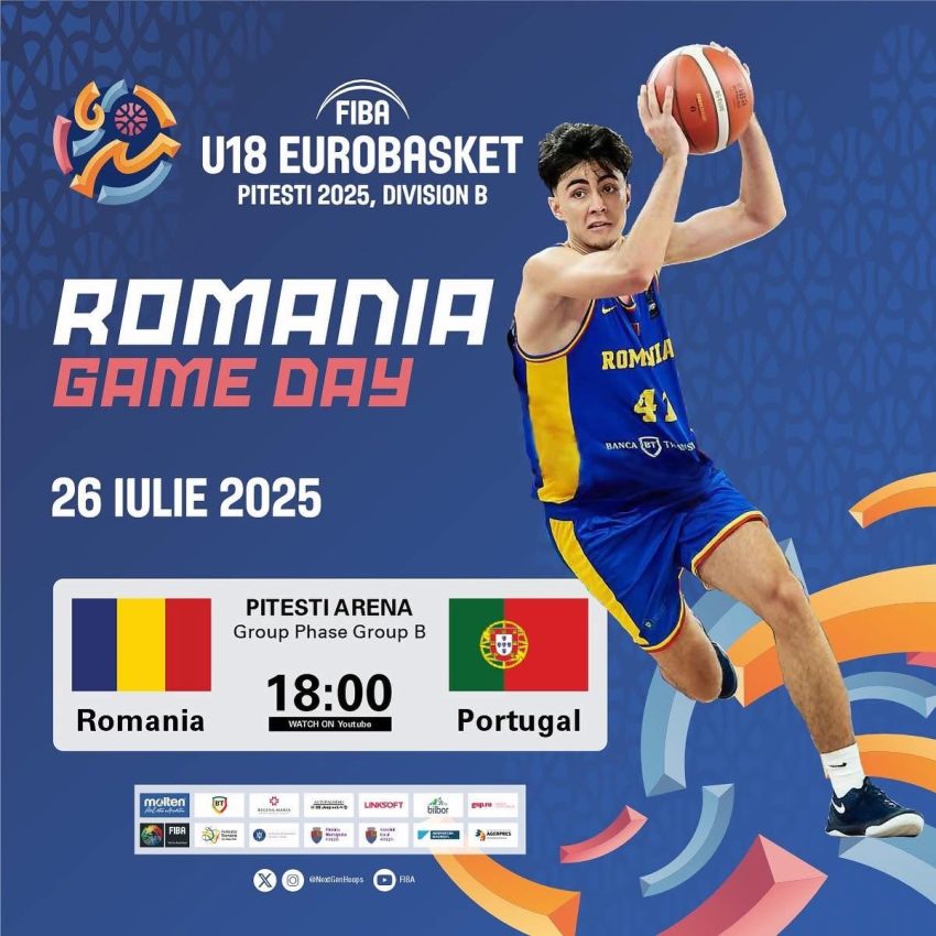 FIBA U18 EuroBasket continuă la Pitești! România vs. Portugalia! 1 FIBA U18 Eurobasket 2025