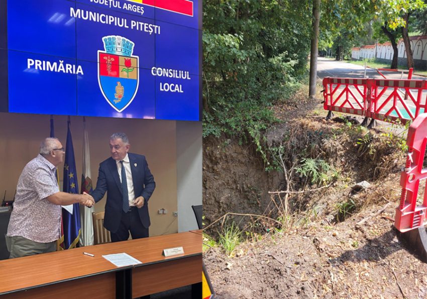 canalizare pluviale din zona Schit Trivale deschidere 1 Sursă foto: Primăria Municipiului Pitești.