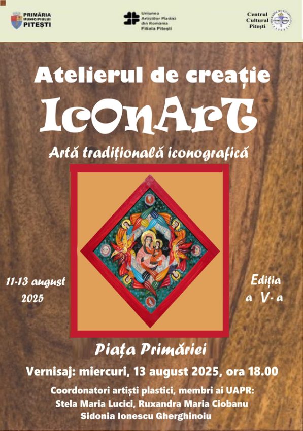 Ultima zi de înscriere la Atelierul „IconArT”! Tradiția iconografică prinde viață în Piața Primăriei 1 Sursă foto: FB Primăria Munciipiuliui Pitesti