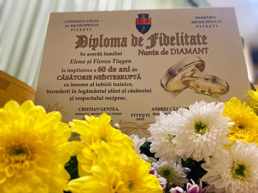 Jumătate de secol împreună: primarul Cristian Gentea a premiat 68 de cupluri 1 Sursă foto: Fb Primăria Municipiului Pitesti