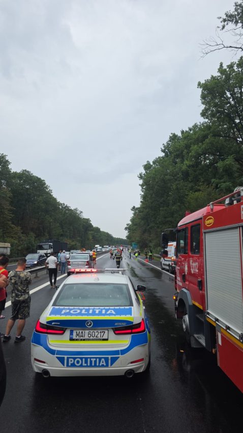 Accident cu victime pe autostrada A1 București-Pitești. Trafic afectat! 1 accident pe A1