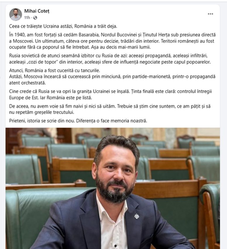 Sursă foto: screenshote FB Mihai Cotetț