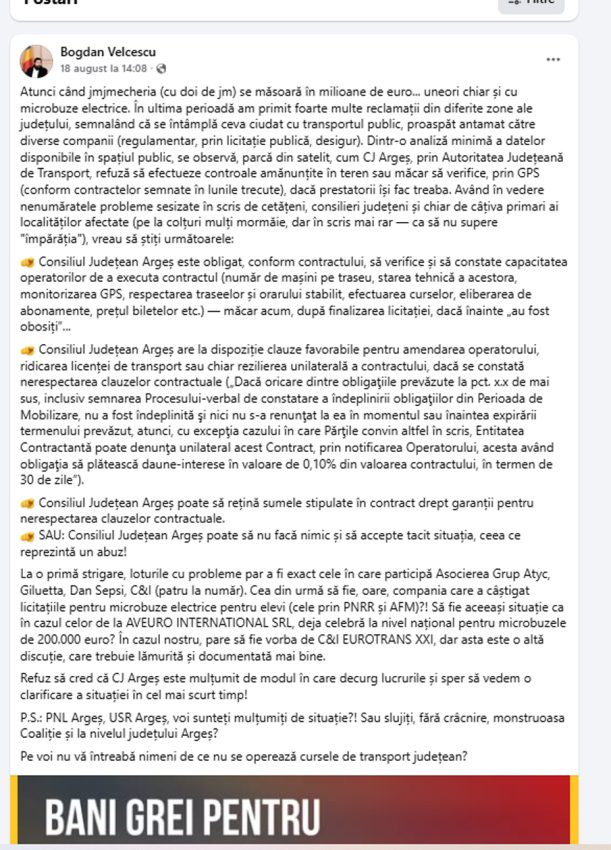 Transport județean cu probleme? Acuzații de ”jm-jmecherii” și replici tăioase între Bogdan Velcescu și Marius Nicolaescu 1 bogdan velcescu 2 cj microbuze - Transport județean cu probleme? Acuzații de ”jm-jmecherii” și replici tăioase între Bogdan Velcescu și Marius Nicolaescu