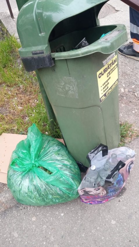 Coșurile stradale NU sunt destinate deșeurilor menejere generate în casă! 3 deseuri cosuri