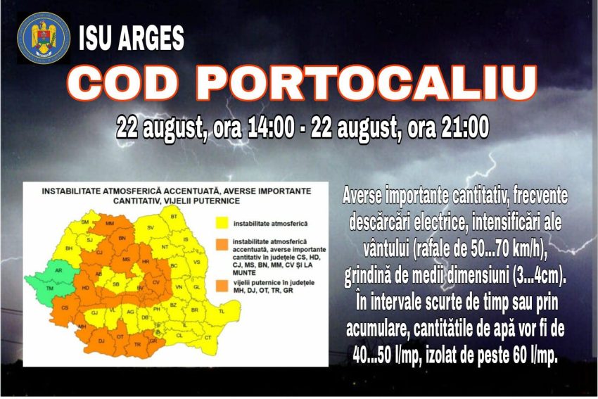 537440501 1081082227539959 2758517854281382999 n - Vreme rea în Argeș! Ploi, descărcări electrice și vijelii!