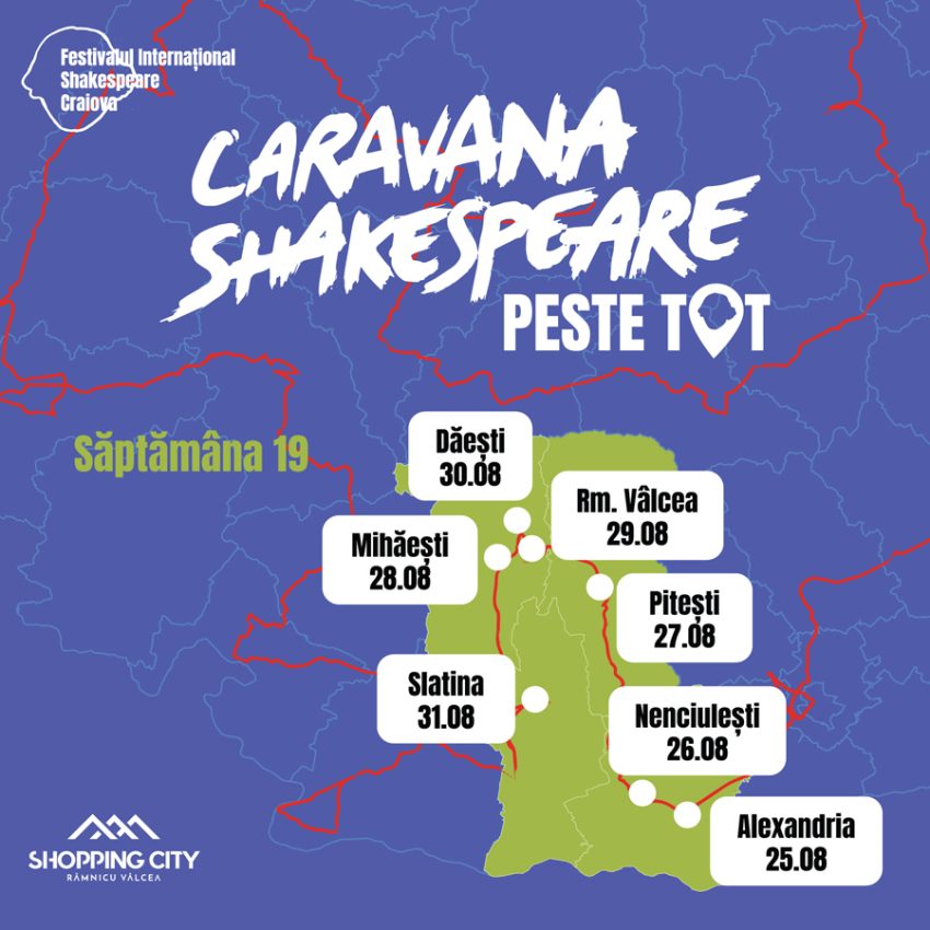 Shakespeare în aer liber: Caravana teatrală ajunge la Pitești și Mihăești 1 Sursă foto și video: Teatrul Național „Marin Sorescu” din Craiova (Foto credit Alex Covaci)