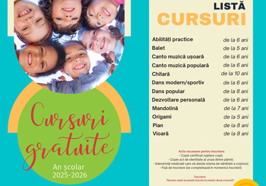 cursuri gratuite centrul cultural mioveni 2 Sursă foto: FB Centrul Cultural Mioveni
