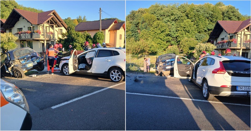 Impact puternic între două mașini pe DN 7. Copil de 3 ani resuscitat! 1 accident pe DN 7