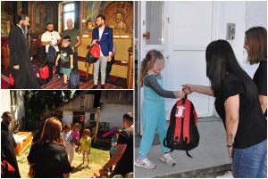 cats 1 - Ghiozdane complet echipate pentru școală, donate de polițiștii și deținuții de la Penitenciarul Mioveni