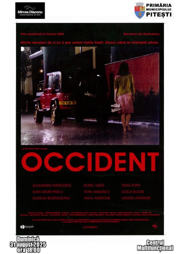 afis 31 august 2025 - Film în premieră pe 29 august la Cinematograful de artă „Mircea Diaconu”