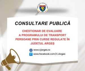 consultare poublcia - Ai sugestii pentru transportul județean? Completează chestionarul Consiliului Județean Argeș