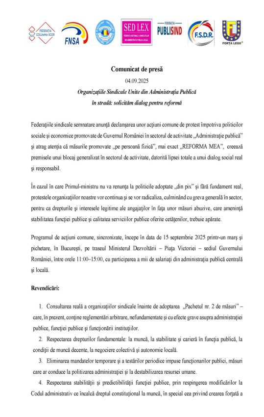Protest în Capitală pe 15 septembrie! Sindicaliștii din administrație ies în stradă 1 542588376 1244945077648109 2852299685547865027 n - Protest în Capitală pe 15 septembrie! Sindicaliștii din administrație ies în stradă