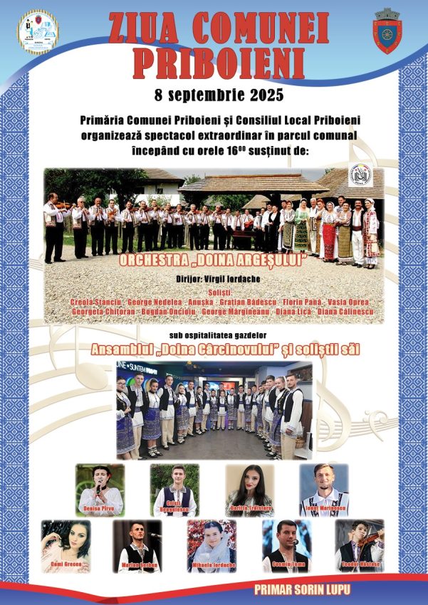 WhatsApp Image 2025 09 02 at 14.20.40 - Spectacol extraordinar pe 8 septembrie, de „Ziua comunei Priboieni”
