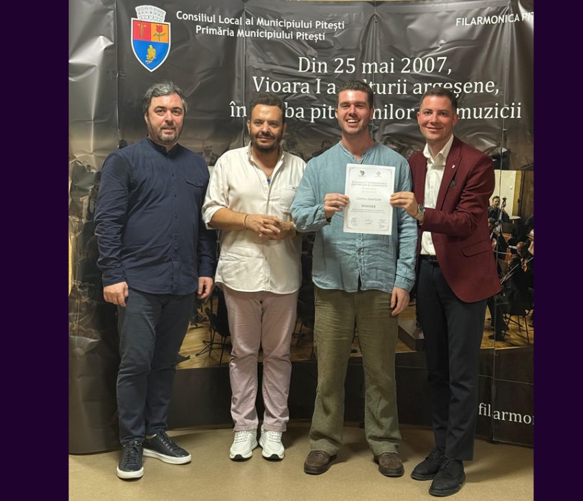 Costa Simpson, câștigătorul Masterclass-ului Internațional de Dirijat de la Pitești 1 Sursă foto: FB Gabriel Nita