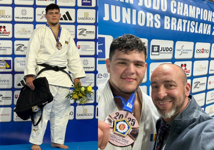 Bronz european pentru piteșteanul Darius Dobre la Campionatul European de judo pentru juniori 1 Sursă foto: FB Direcția Județeană de Sport Argeș