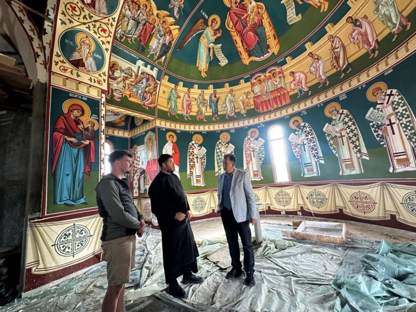 pictura la Sfintii Martiri Brancoveni Sursă foto: FB Aurel Costache