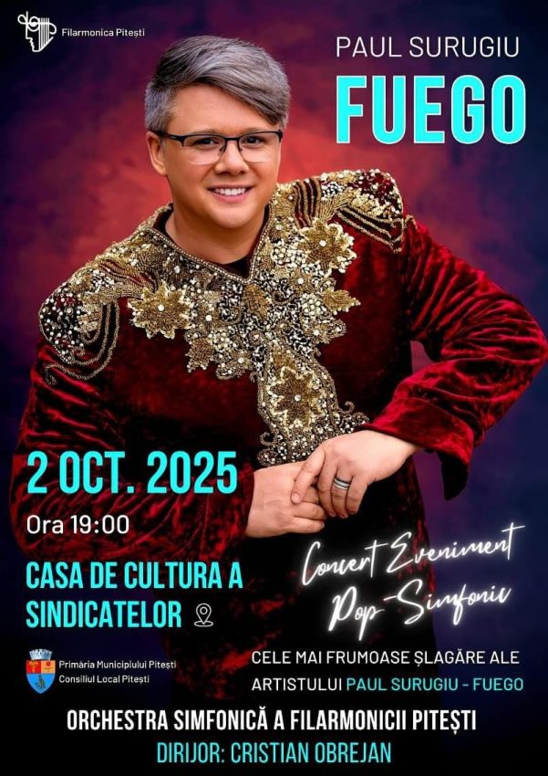 FUEGO, în premieră alături de Orchestra Filarmonicii Pitești 1 Fuego si Filarmonica Pitești