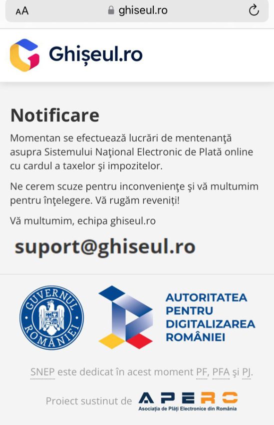 Ghiseul.ro, indisponibil la nivel național – Primăria Pitești oferă alternativă pentru plata online a taxelor 1 Sursă foto: Primăria Municipiului Pitesti