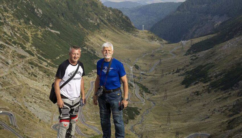 presedinteel che petrv paavel .jpg - Președintele Cehiei, turist pe motocicletă pe Transfăgărășan: „Este o țară frumoasă, cu mulți oameni drăguți și multe locuri minunate”