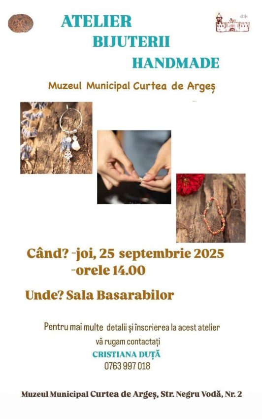 Atelier creativ la Muzeul Municipal din Curtea de Argeș 1 atelier creativ Curtea de Argeș