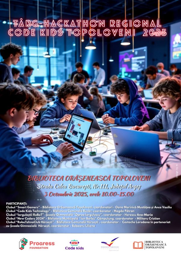 75144c30 c6d1 4a31 9966 4fc00d0e1bdb - Topoloveni, hub regional de inovație digitală pentru copii pe 3 octombrie