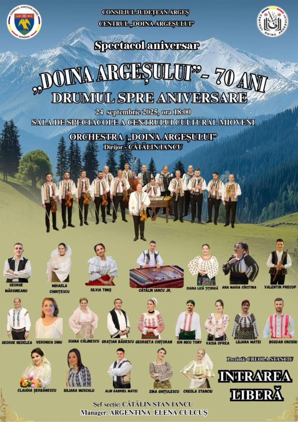Spectacol aniversar la Mioveni. 70 de ani de existență ai Ansamblului și Orchestrei „Doina Argeșului! 1 547339671 1374644004663444 569990319635172905 n - Spectacol aniversar la Mioveni. 70 de ani de existență ai Ansamblului și Orchestrei „Doina Argeșului!