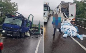 557427659 1286309993509005 484697376716005642 n - Accident pe DN 7! Două camioane implicate