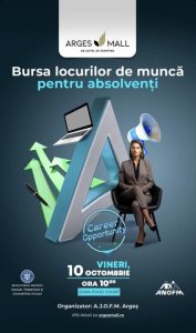 Bursa locurilor de muncă pentru absolvenți, la Pitești: Angajatori și candidați, față în față la Argeș Mall pe 10 octombrie 1 Sursă foto: AJOFM ARges