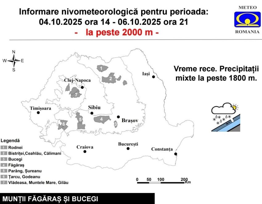 Salvamont Argeș: „Creasta Făgărașului este accesibilă numai cu echipament complet de iarnă” 1 avertizare Salvamont