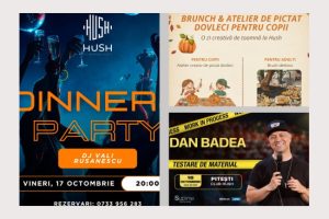 Super weekend la HUSH! Dinner&Party, comedie, brunch și atelier de pictat dovleci 21 evenimente la Hush Piteșt