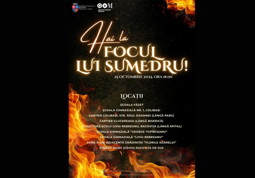 Focul lui Sumedru 2025 – Tradiția care aprinde suflete la Mioveni 1 Sursă foto: Centrul Cultural Mioveni