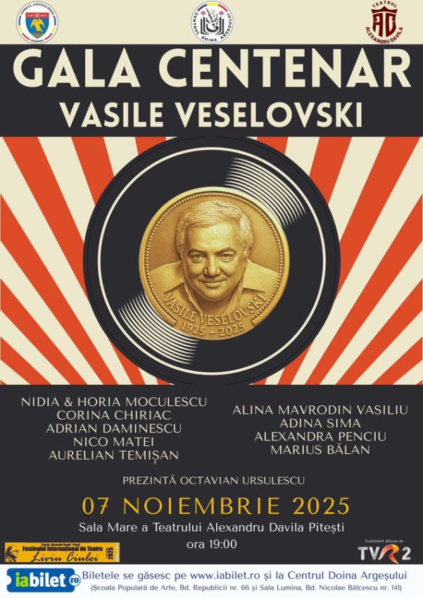 Gala Centenar „Vasile Veselovski” – muzică, emoție și eleganță la Pitești 1 Sursă foto: CJ Argeș