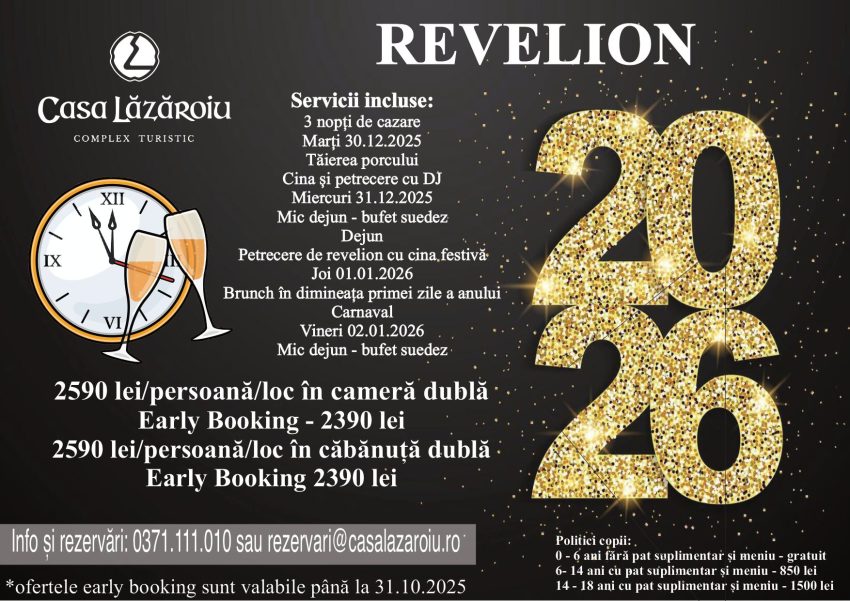 Lucrurile frumoase se petrec în locuri de vis! Revelion 2026 la Casa Lăzăroiu, pe Trasfăgărășan! 1 Revelion la Casa Lăzăroiu