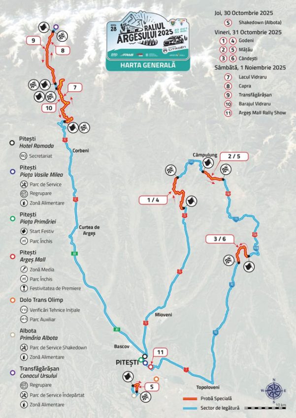 Important! Ce străzi se închid pentru Raliul Argeșului! 3 Sursă foto: raliulargesului.ro